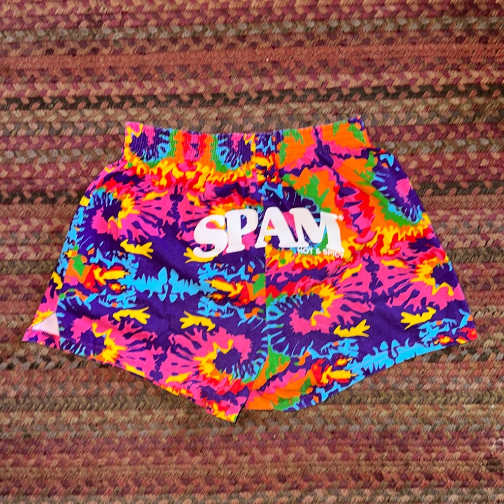 Soffe Tie Dye Spam Hot & Spicy Pull On Cheer Shorts